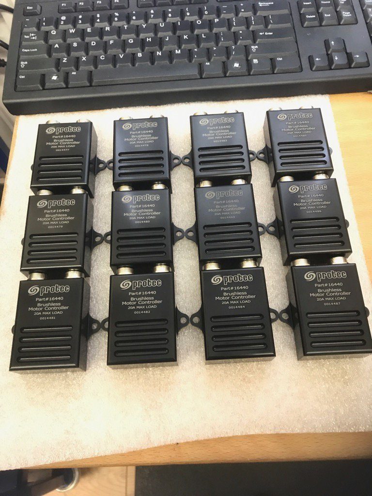 Fresh batch of remote controllers for our brushless pumps.